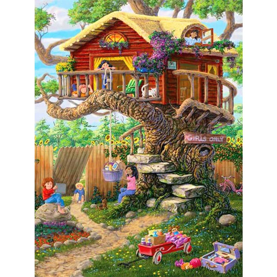 5D DIY Full Round Diamond Painting Flower Diamond Embroidery Landscape Picture Cross Stitch Rhinestone Mosaic Home Decoration