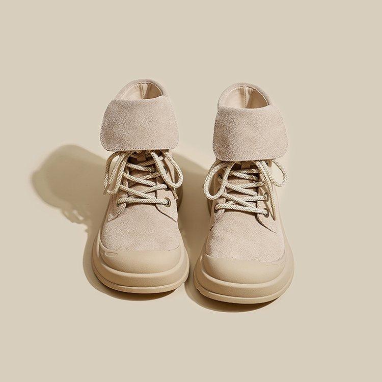 

Модные и удобные ботинки на толстой подошве, женские повседневные высокие ботинки на осень, рабочие короткие ботинки в стиле ретро для байкеров 40 хаки