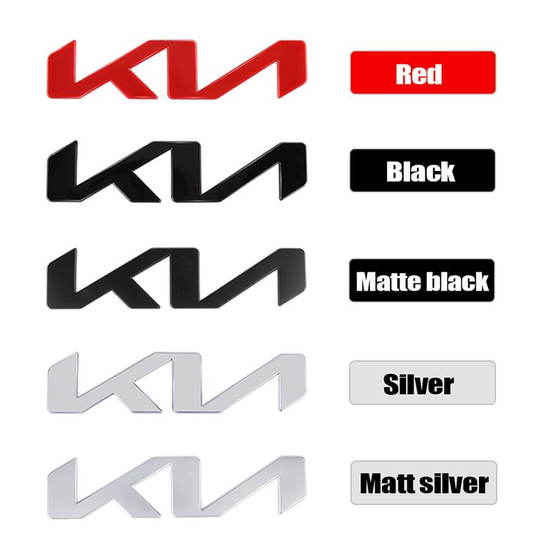 AABJA1 13cm 15cm 17.1cm 21.1cm Car Letter Front Head Hood Bonnet Emblem Rear Tail Bumper Trunk Sticker Badge Styling For KIA KN K5 K6