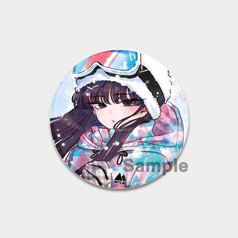 

58MM Аніме Komi Can T Communicate Lapel Pin Мультфільм Значок для косплею Креативні подарунки Gujian Однокласники Брошки Милі шпильки для рюкзаків