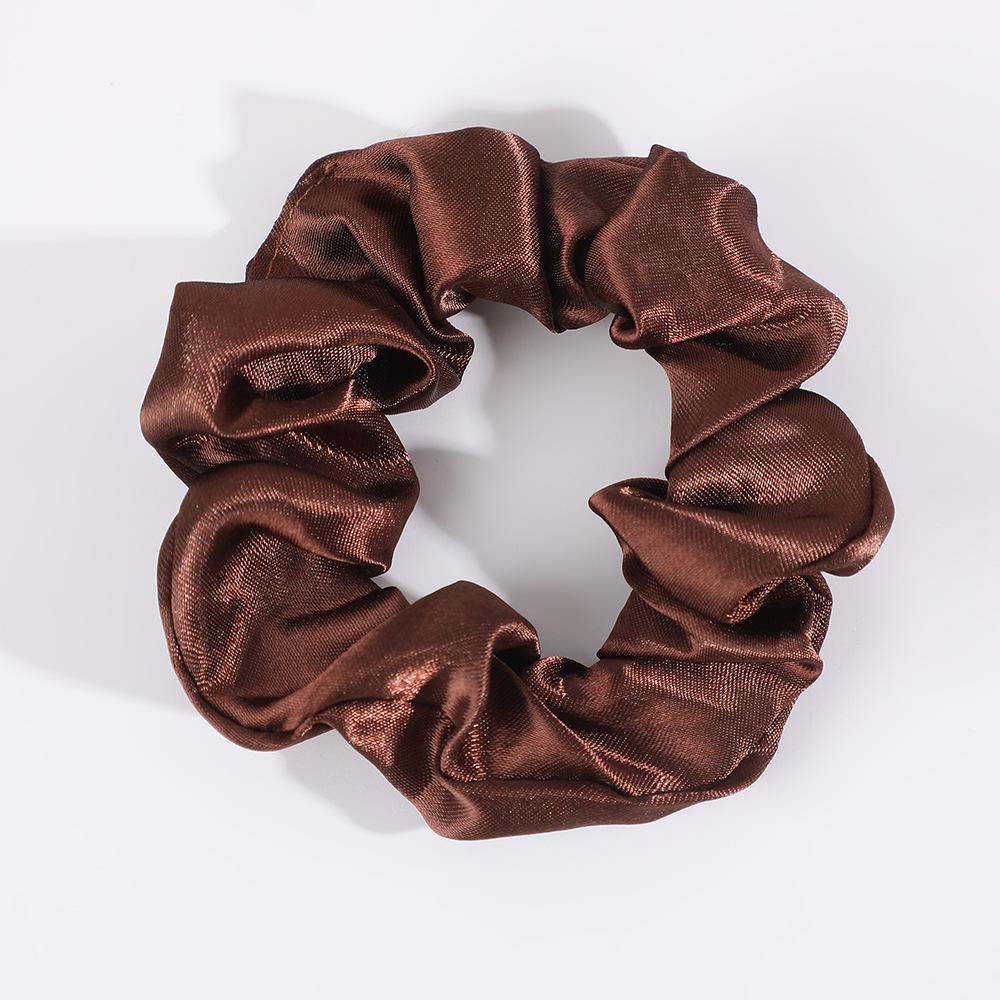 High Elasticity Satin Scrunchie: Versatile, Solid Color, Fashionable Large Circle for Girls