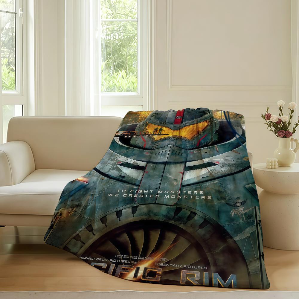 Science fiction film P pacific R rim Blanket For Sofa Office Bed Plane Travel Sleep Read Relax Camping Soft And Warm