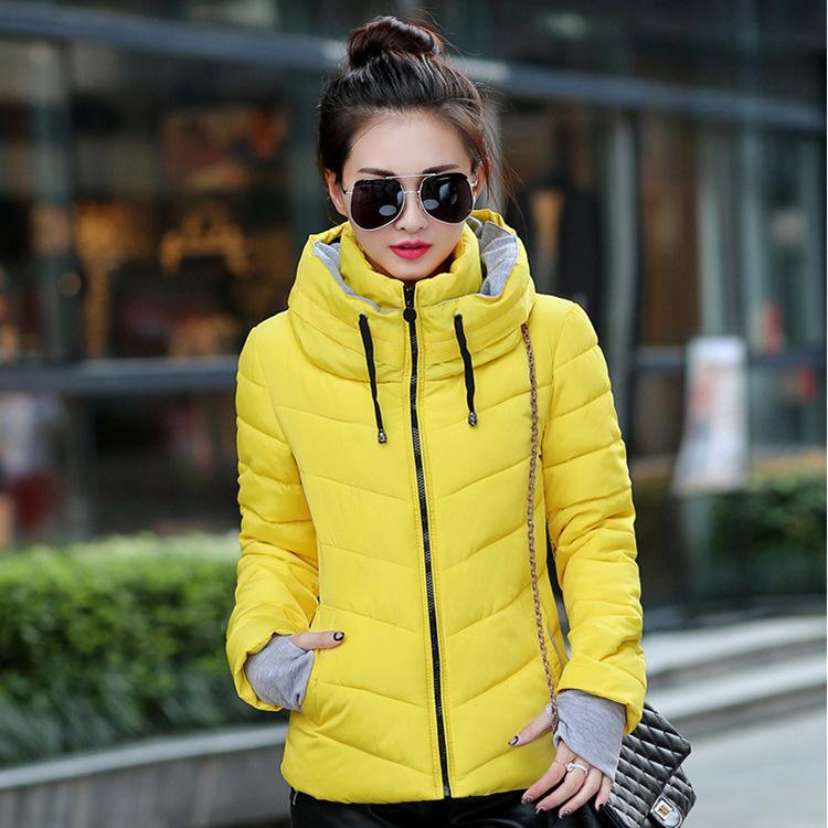Standing Collar Autumn/Winter New Thickened Cotton Coat for Women