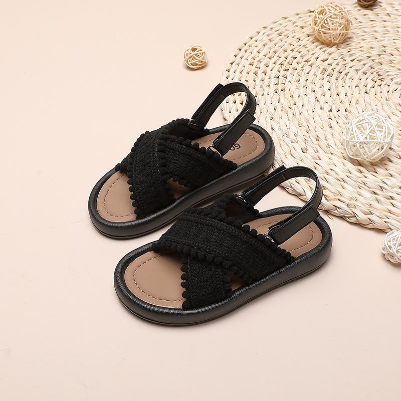 Girl Summer Sandals Classic Fashion Ethnic Style Kids Beach Sandals Fashion Open-toe Versatile Children Non-slip Causal Shoes