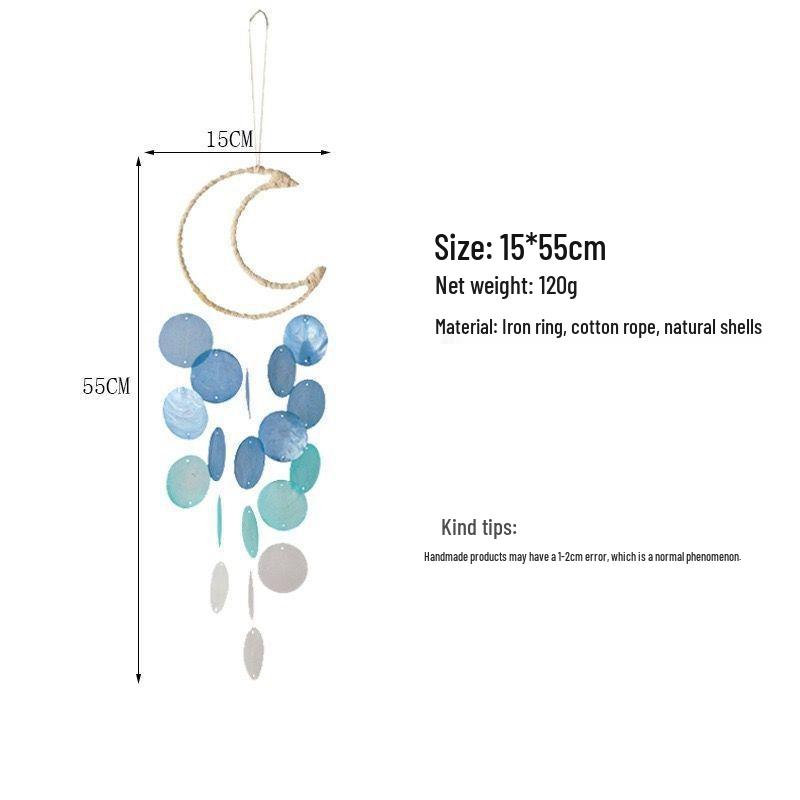 Kreatives Muschel-Windspiel & Traumfänger-Anhänger - Frische Hängedekoration für Balkon oder Schlafzimmer - Geschenk