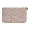 New COACH Wristlet Cotton With Cow Leather Clutch Women's Beige CI190-B4SHG