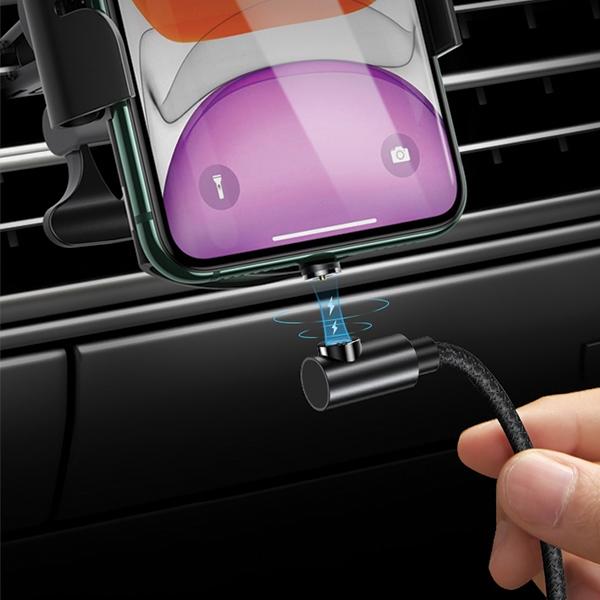 USAMS Lightning Cable 1M Right Angle Magnetic Red/Red Sj444Usb02 (Us-Sj444)