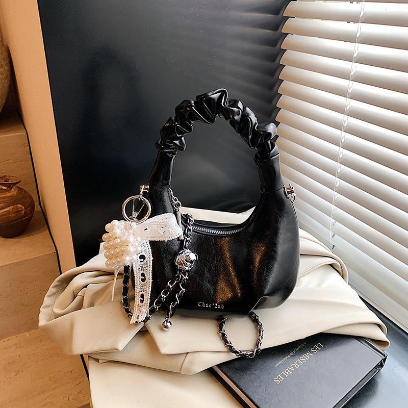 Folded Portable Small Bag Women's Summer New Dumpling Bag Versatile Chain Commuter Shoulder Messenger Bag
