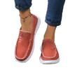 Unisex Casual Low-Top Loafers, Denim Washed With Daisy Embroidery, Soft Durable Fashion Canvas Shoes 2025