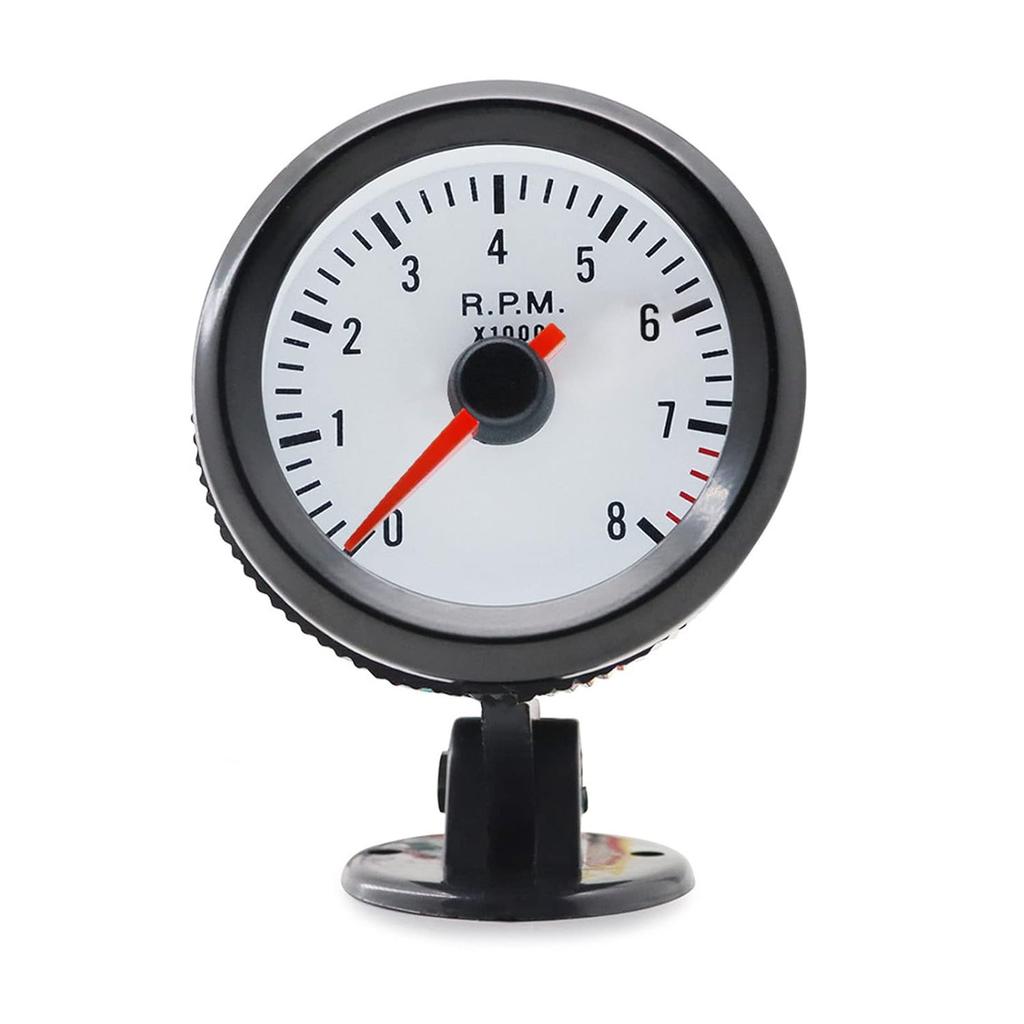 RPM Tachometer Auto Meter 0‑8000Rpm Tachometer 52Mm Tacho Gauge Blue Led Backlight for 4 6 8 Cylinders Gasoline Car