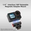 180Degree Adjustable Camera Mount Magnetic Conversion Adapters for OSMO360 Action Cameras Durability Aluminum Alloy