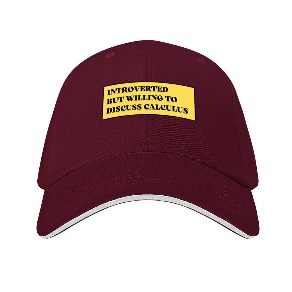 Introverted But Willing To Discuss Calculus Baseball Cap Dad Hat Custom Hat Sunscreen Designer Cap Mens Womens
