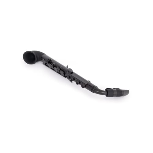 NUVO jSax 2.0 C-Key Plastic Wind Saxophone, Black/Black, N520JBBK, with Dedicated Hard Case
