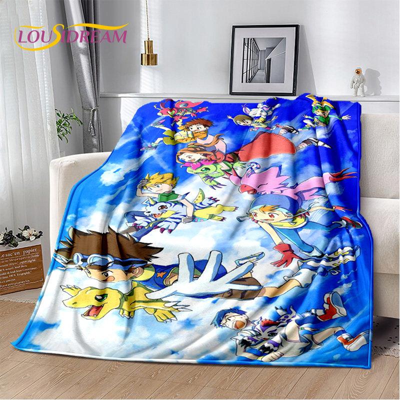 Digimon Adventure Monster Cartoon Soft Plush Blanket,Flannel Blanket Throw Blanket for Living Room Bedroom Bed Sofa Picnic Kids