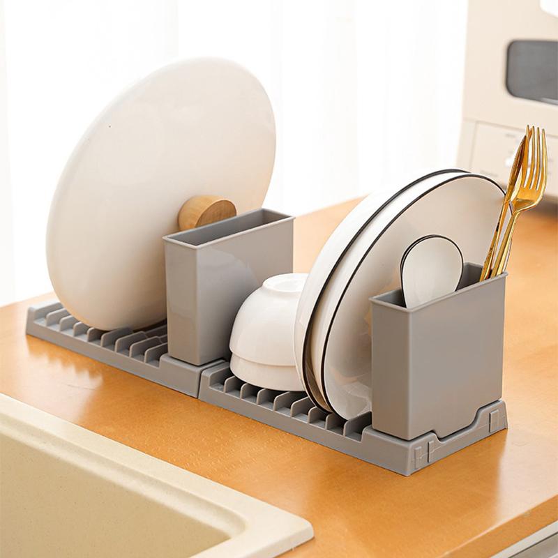 Kitchen Bowl And Chopstick Storage Rack Foldable Hanging Drain Bowl Rack Two In One Stove Top Drain Rack Dish Drying Rack Kitche