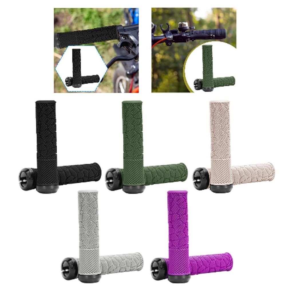 Bike Handlebar Grips Ergonomic Riding Accessories for Foldable Bikes Universal Replacement for Mountain Road Bikes Shockproof 2x