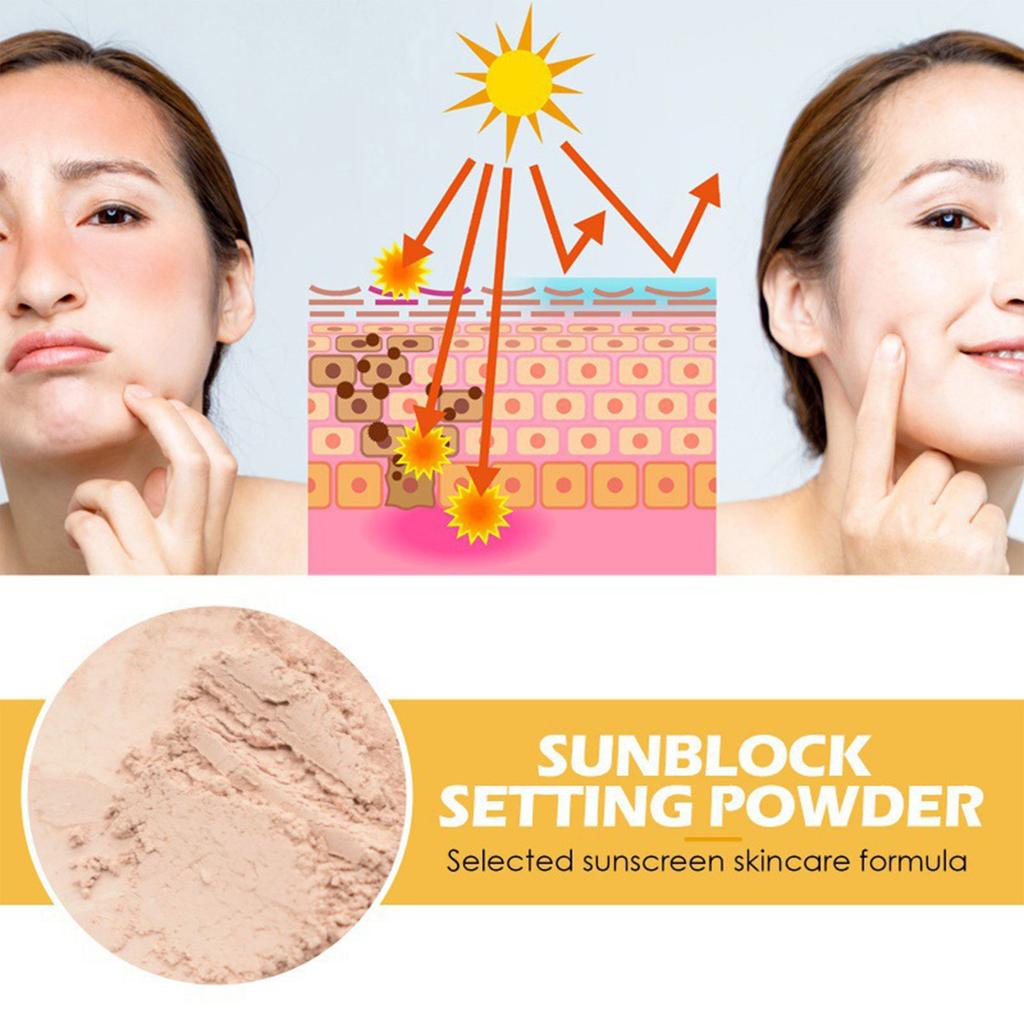 30mlSunscreen Setting Powder Natural Light And Breathable Makeup Oil Control Long-lasting Makeup Sunscreen Setting Powder