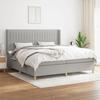 VidaXL Divan Bed with Mattress Light Grey 200x200cm Fabric - Model 3132177