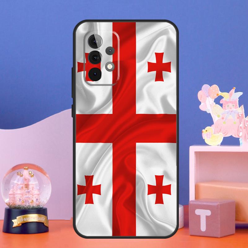 Georgia Flag Case For Samsung Galaxy A17 A06 A16 A26 A36 A56 A55 A35 A15 A32 A52 A13 A33 A53 A14 A34 A54