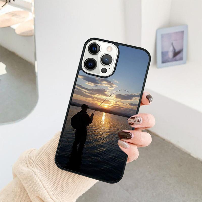 Fishing Fisherman Phone Case For iPhone 17 Air 16 15 14 11 12 13 Pro  MAX Plus coque Cover Shell