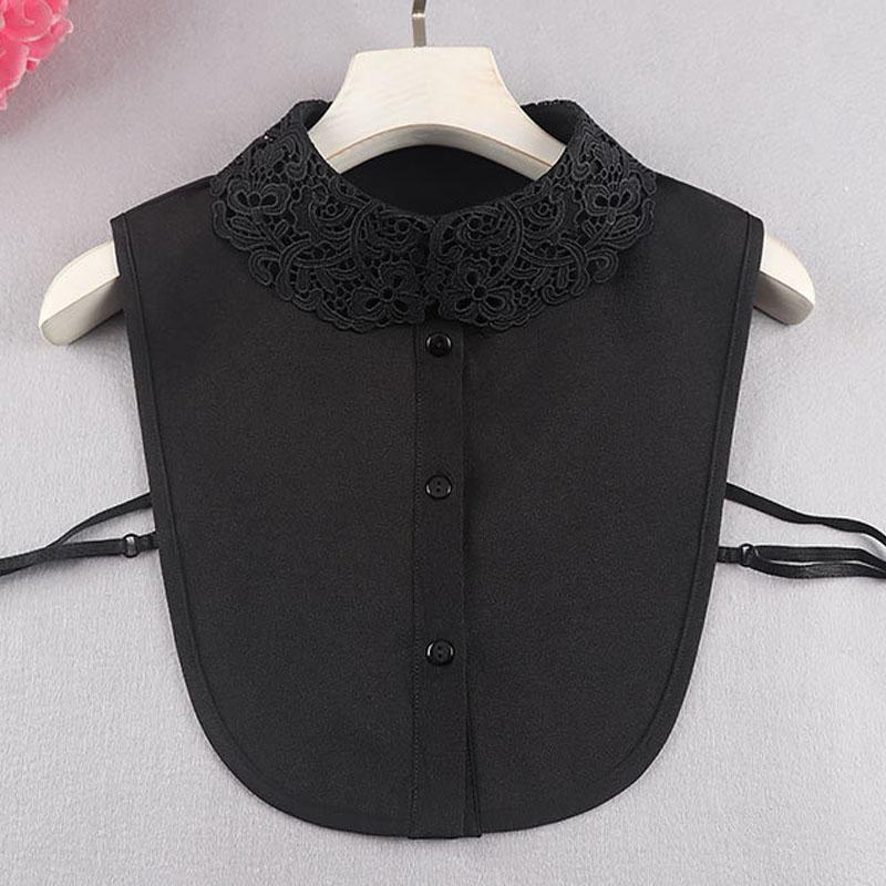 Białe Sztuczne Kołnierzyki Dla Kobiet Krata Klapa Odpinany Kołnierzyk Koszula Koronka Stójka Fałszywy Kołnierzyk Kobieta Zdejmowany Krawat Nep Kraagie