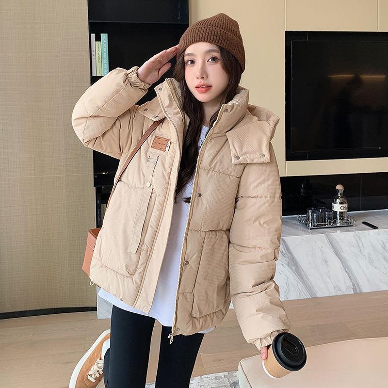 

Down cotton-padded clothes women s winter new tooling thickened jacket vze bread clothes cotton-padded jacket tide XL135-77.5 kg хаки