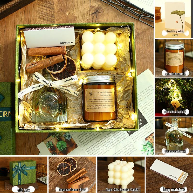 

Набор ароматических свечей ко Дню медсестры - Идеально для подарка на день рождения, свадьбу или в качестве сувениров для вечеринки Set D + Green Box