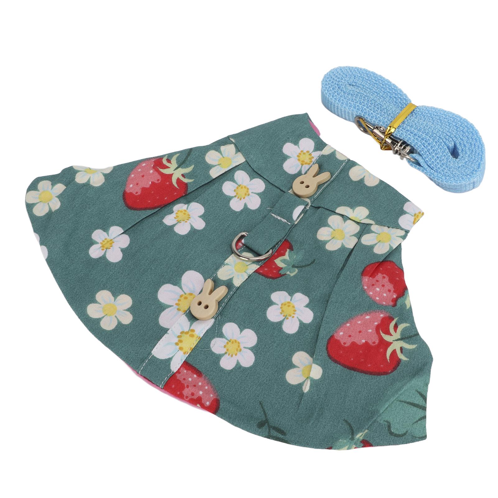 Rabbit Vest Harness and Leash Set Adjustable Bunny Harness Leash for Ferret Guinea Pig HamsterM M