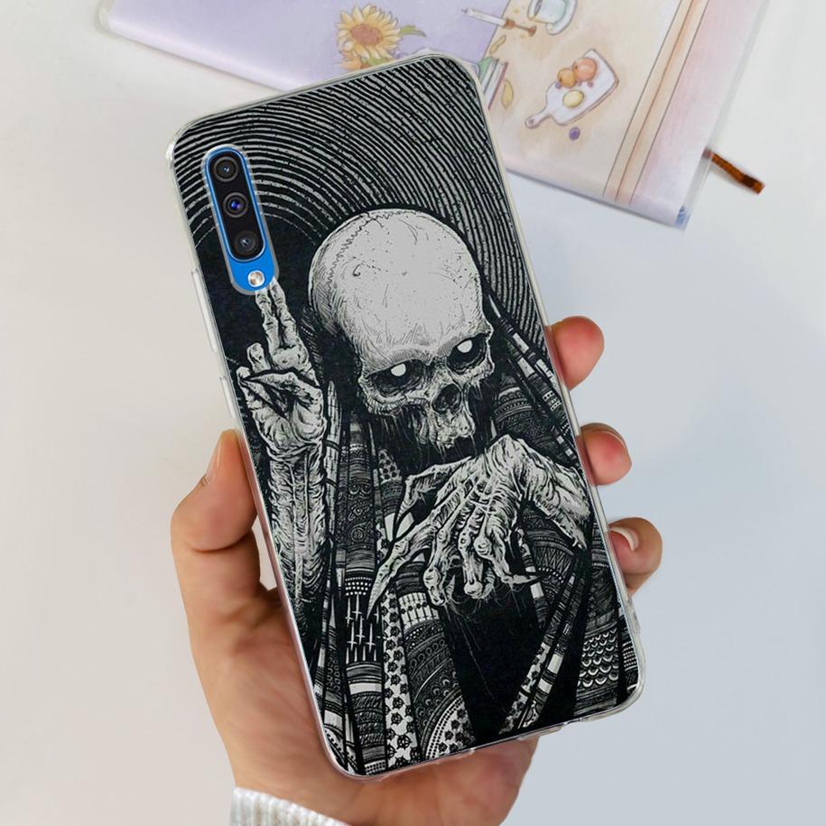 For Cover Samsung Galaxy A50 Phone Case Luxury Marble Flower Transparent Soft Bumper For Samsung A50S A30S A307F A507F A 50 Capa