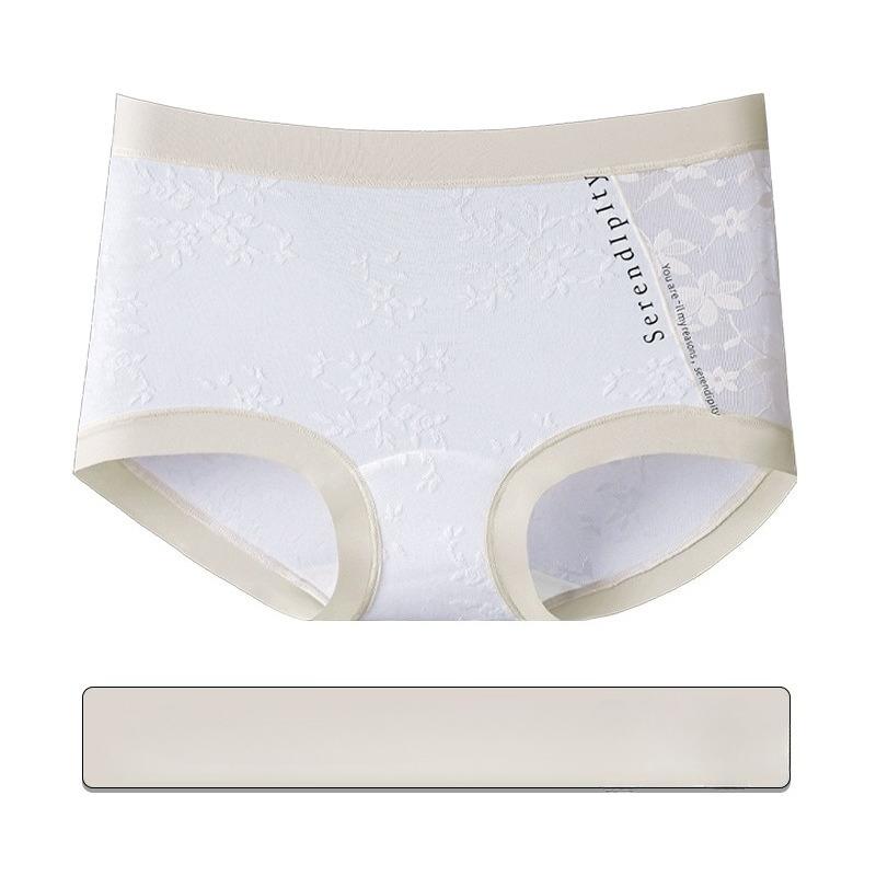 Women's Summer Hollow Lace Cotton 10a Antibacterial Crotch No Marks No Hip Small Flat Angle Briefs
