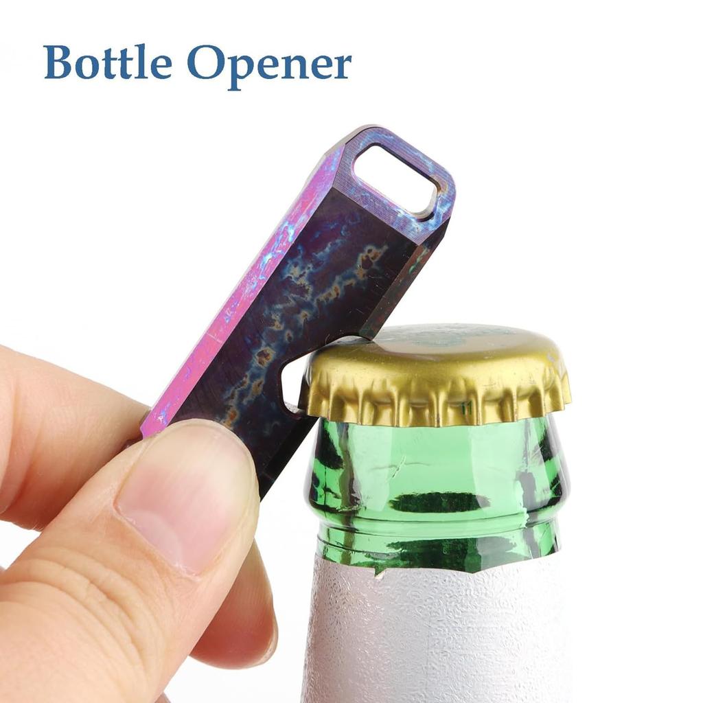 Hamans Titanium EDC Prybar with Bottle Nail EDC Opener, 4.3-inch Multi-Tool, Crowbar, Puller, Pocket-Sized Multi-Tool