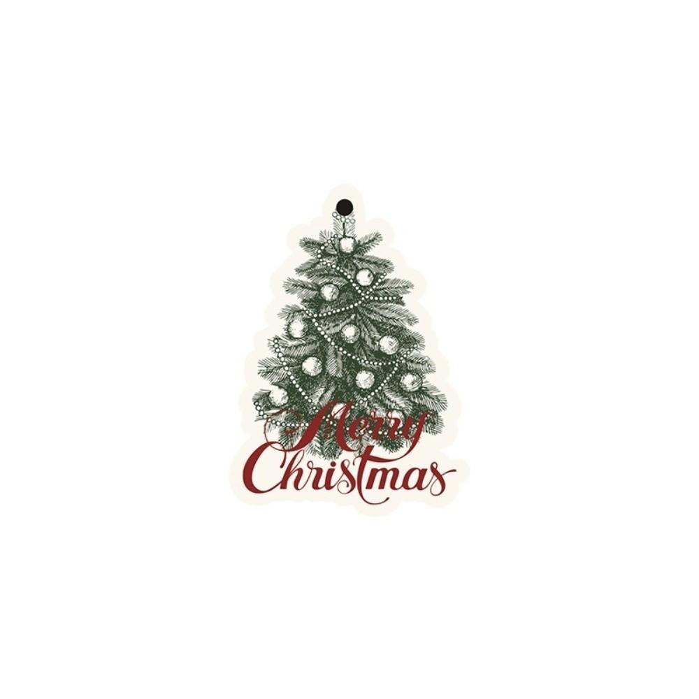 Festive DIY Craft Christmas Hang Tags Hangable Design Pre-Punched Xmas Paper Greeting Cards Paper Gift Tags Party Decor