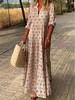 2023 Autumn/Winter Retro Stand Collar Loose Plus Size Fashion Long Dress