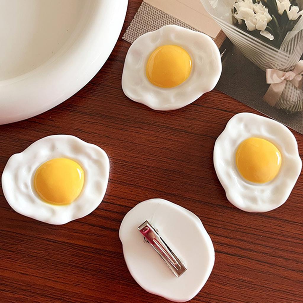 Lovely Cute Korea Egg Hairpins Sweet Yellow Hair Clip Hair Grip Barrettes Simulation Food Headwear Hair Accessories For Women