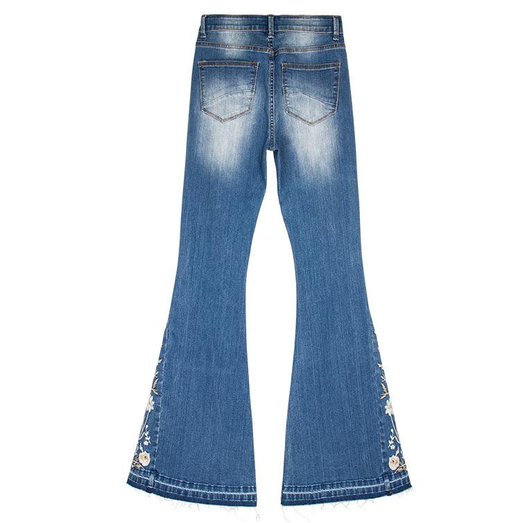 Women's 3D Embroidery Flare Jeans