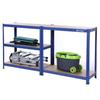 SONGMICS 5-Tier Shelving Unit, Steel Shelving Unit for Storage, Tool-Free Assembly, for Garage, Shed, Load Capacity 650 kg, 30 x 75 x 150 cm, Blue