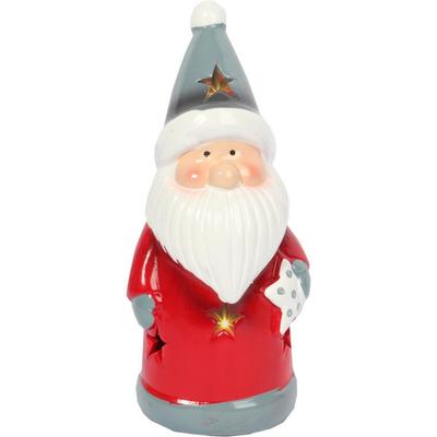 Ceramic Santa Claus LED Christmas Ornament 17 Cm
