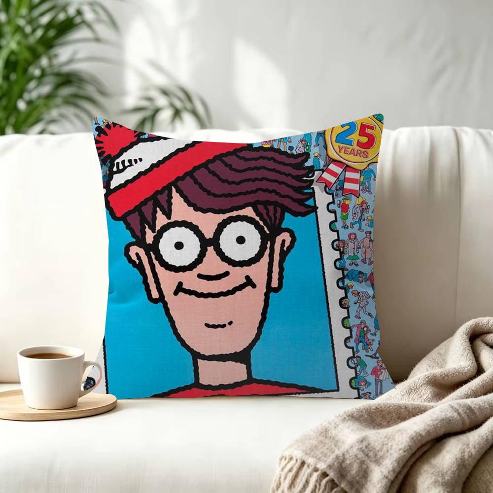 Game Wheres WWallyS Waldo World Various Decorative Room Aesthetics Pillow Case Home Decor Bedroom Sofa Bed Pillow Cover x