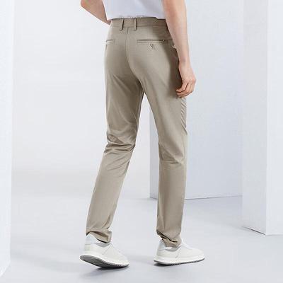 QiPai Men's Silk Blend Straight Casual Pants