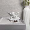 Little Angel Statue Figurine, 3D Printed Desktop Ornament, Matte Texture White Modern Style Sculpture, for Home Office Decor