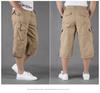 Men's Summer Cropped Trousers Overalls Loose Thin Multi Pocket Outdoor Sports Casual Shorts