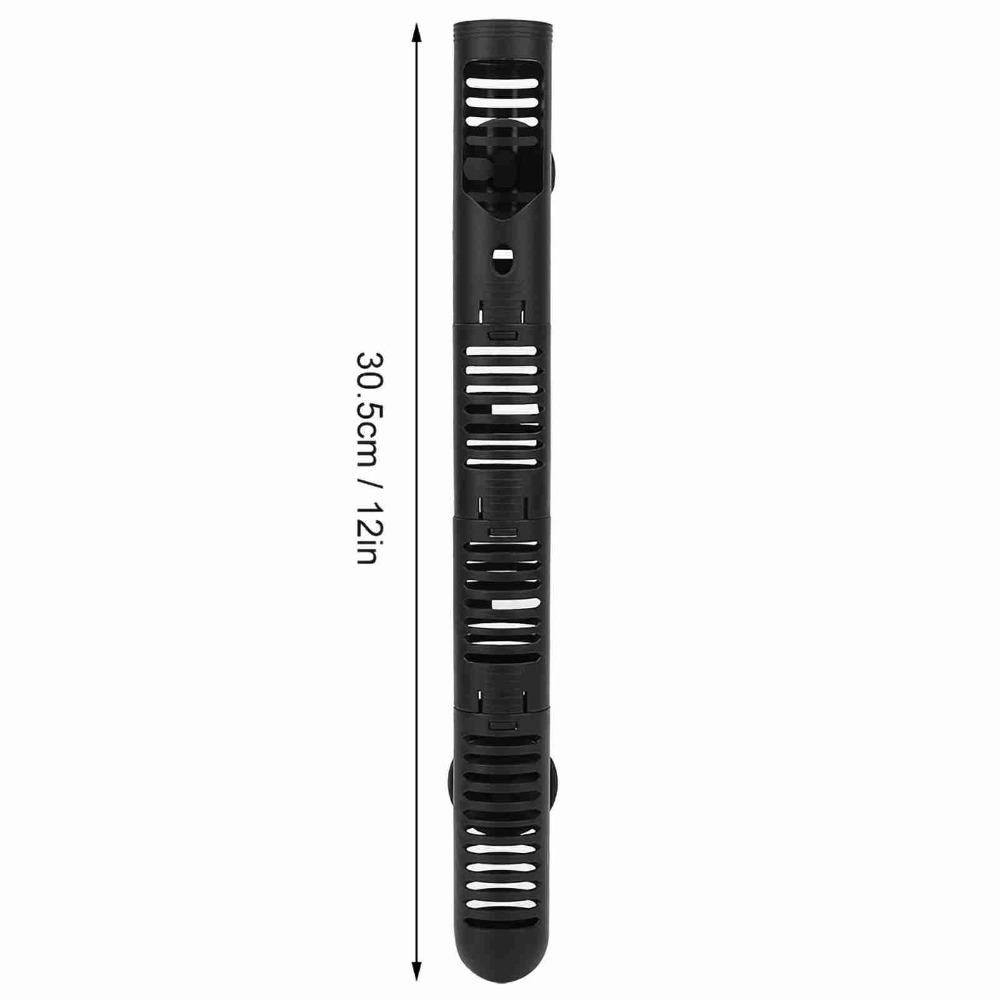 Protective Aquarium Heater Case Plastic Construction Detachable Cover Detachable Heater Cover Suction Cups Included Black