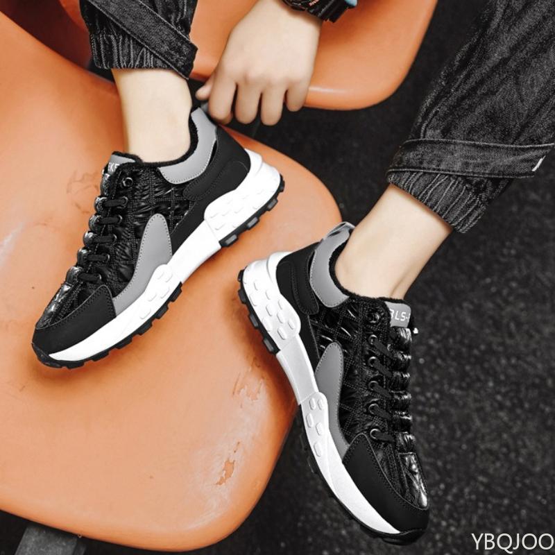 Men's shoes winter with cotton insulation new versatile thick soled sports board shoes men's casual comfortable trendy shoes