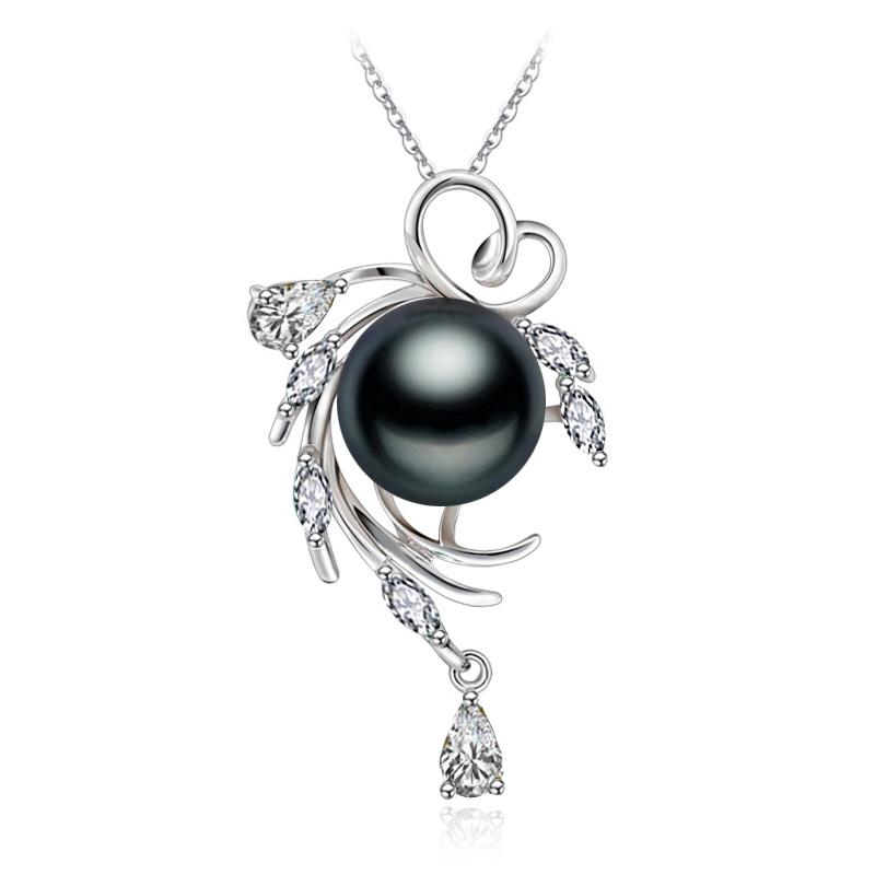 

LSOOYH Натуральный пресноводный жемчуг ожерелья для женщин мода хрустальный кулон свадебные украшения