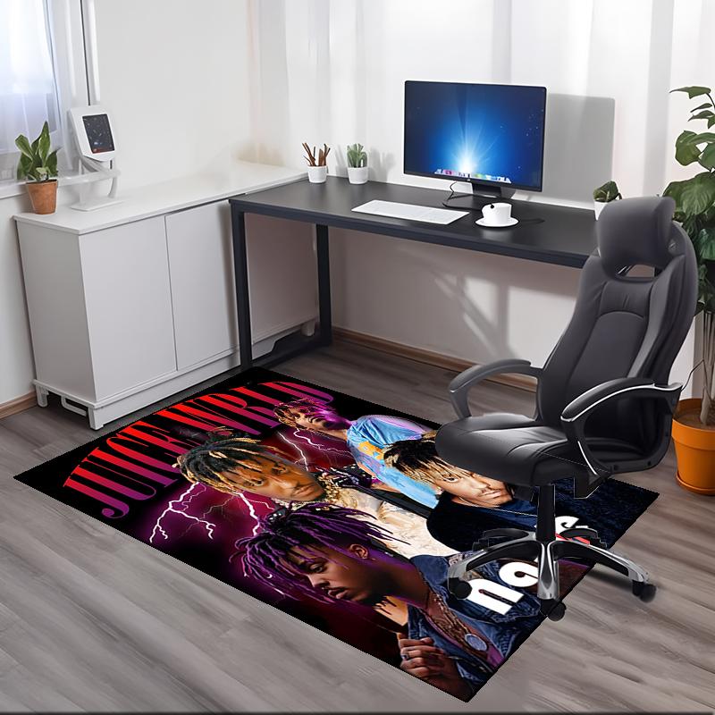 Custom Name Juice WRLD Printed Carpet, for Office Chair Living Room Bedroom Kitchen Room Decor Gifts.