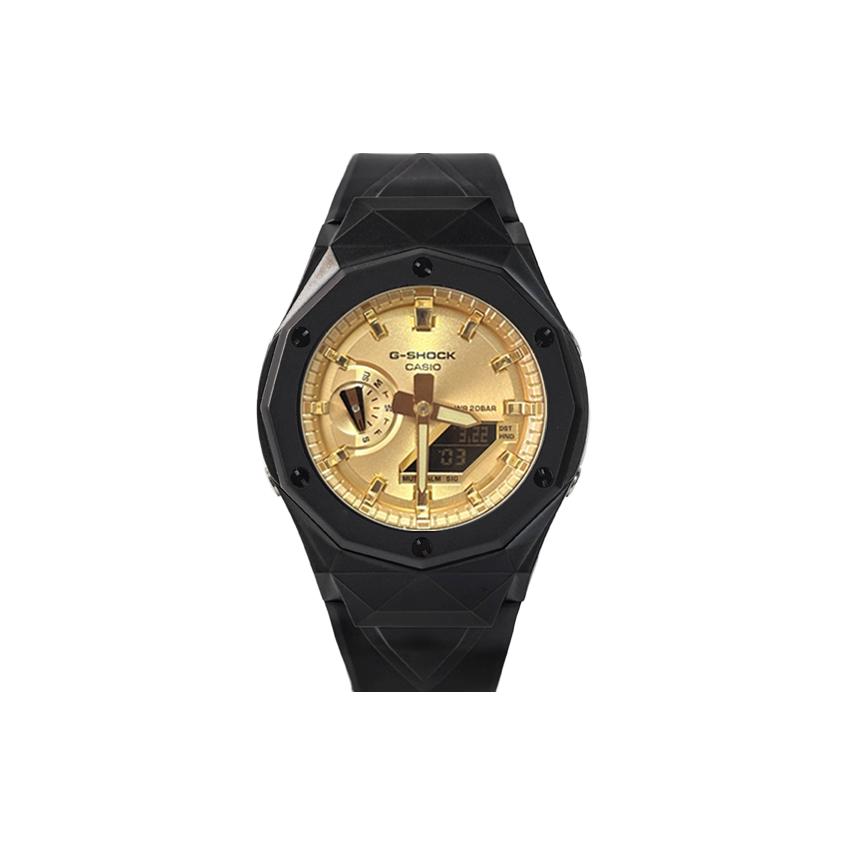 

CASIO Custom Collection Sparkling Gold Quartz Movement Rubber Strap Watch Unisex Gold Dial GA-2100GB-1A(Watch8--) Regular Box