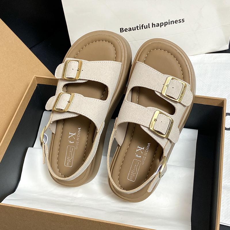 Fashion CRLAYDK Women's Sandals Comfort Platform Adjustable Double Strap Shoes Open Toe Walking Casual Buckle Beach Dressy Slippers