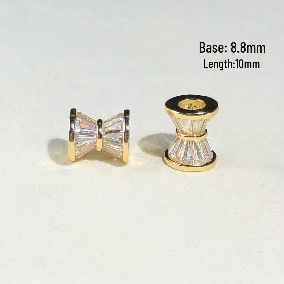14k Gold-Plated Color-Preserving Crystal Spacer Beads for DIY Bracelets and Necklaces