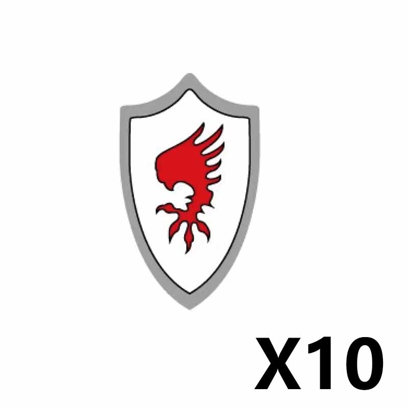 Middle Ages Empire Flag Pole Building Blocks Military Castle Lion Teutonic Knight Soldier Figures Roman Warrior Sheild Brick Toy