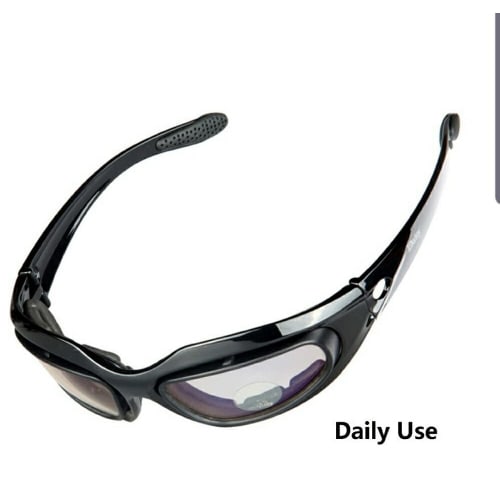 AiO JAPAN Daisy C5 Polarized Military Sunglasses, Set of 4, Shooting Glasses, Airsoft, Outdoor, UV Protection